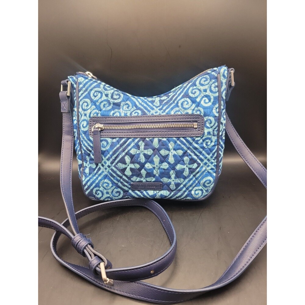 Vera Bradley Vivian Purse Cuban Tiles Blue Crossbody Hipster Bag